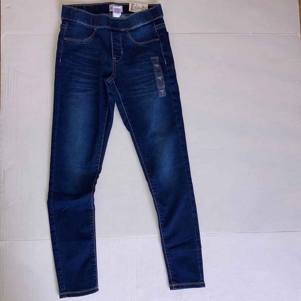 NWT Girls size 14 SO Ultimate jeggings Pull on jegging blue jeans skinny